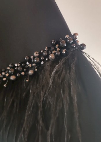 Uzun Kollu Siyah Gotik Elbise - Görsel 2