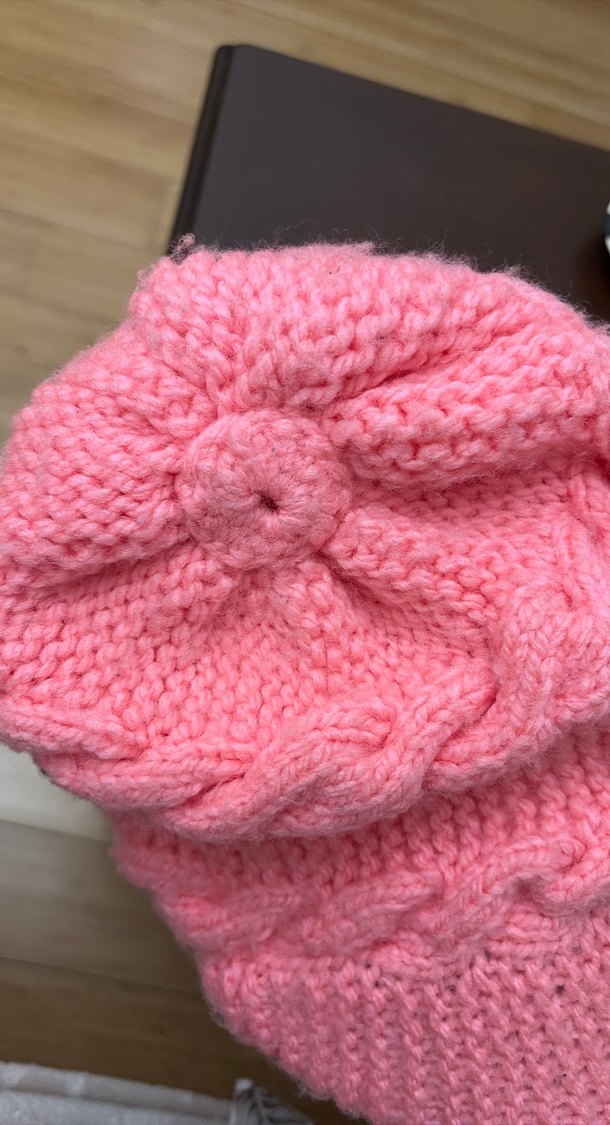 Pembe Örgü Bohem Çocuk Bere - Görsel 3