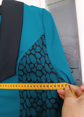 44 Beden turkuaz Renk Uzun abiye elbise