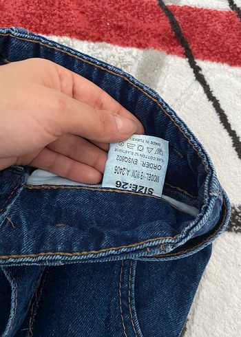 Diğer Koyu Mavi Kuşaklı Kot Pantolon