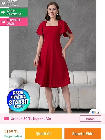 Kırmızı elbise - Görsel 15