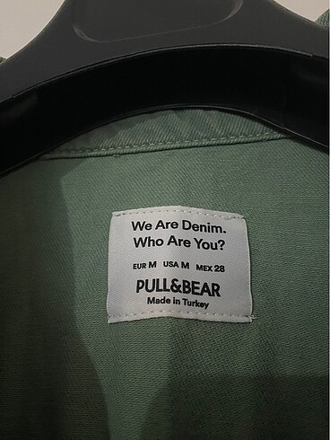 Pull and Bear Pull and bear yeşil kot ceket