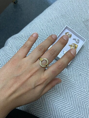 Accessory Collective Çelik gold yüzük