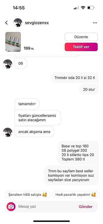 Tırnak malzeme