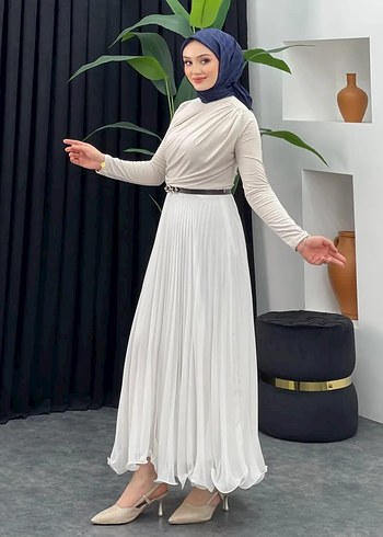 Siyah Piliseli Uzun Etek - Görsel 6