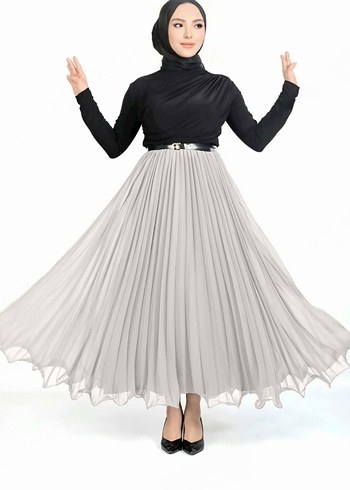 Siyah Piliseli Uzun Etek - Görsel 4