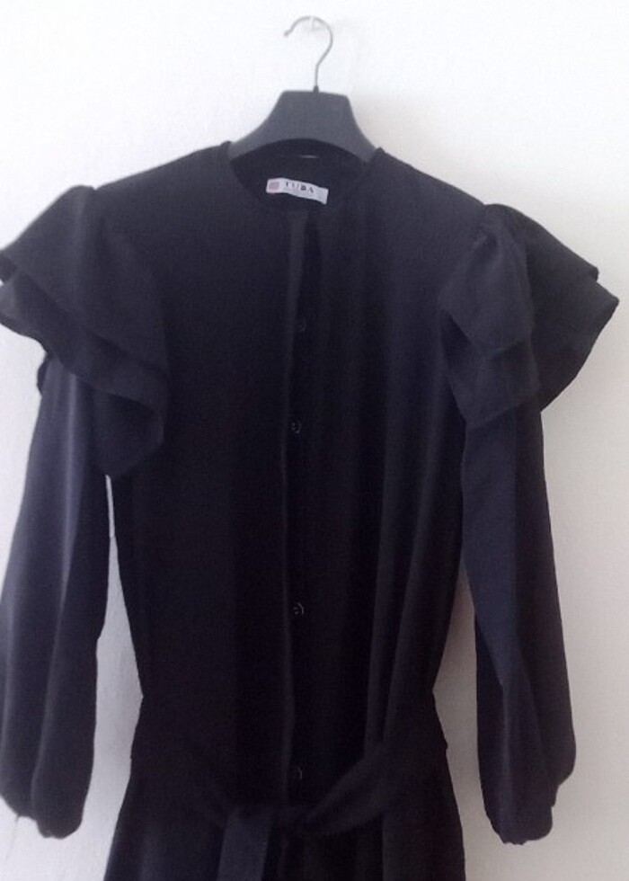 önden düğmeli elbise - Görsel 2