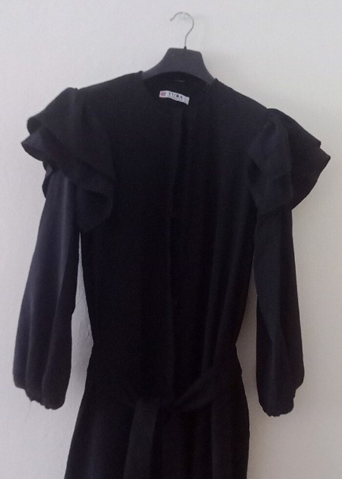 önden düğmeli elbise - Görsel 5