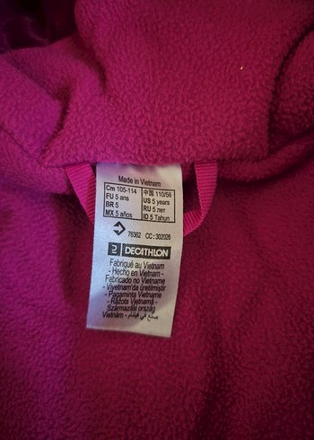 5 Yaş Beden pembe Renk Kız Çocuk Pembe Kapüşonlu Fermuarlı Ceket