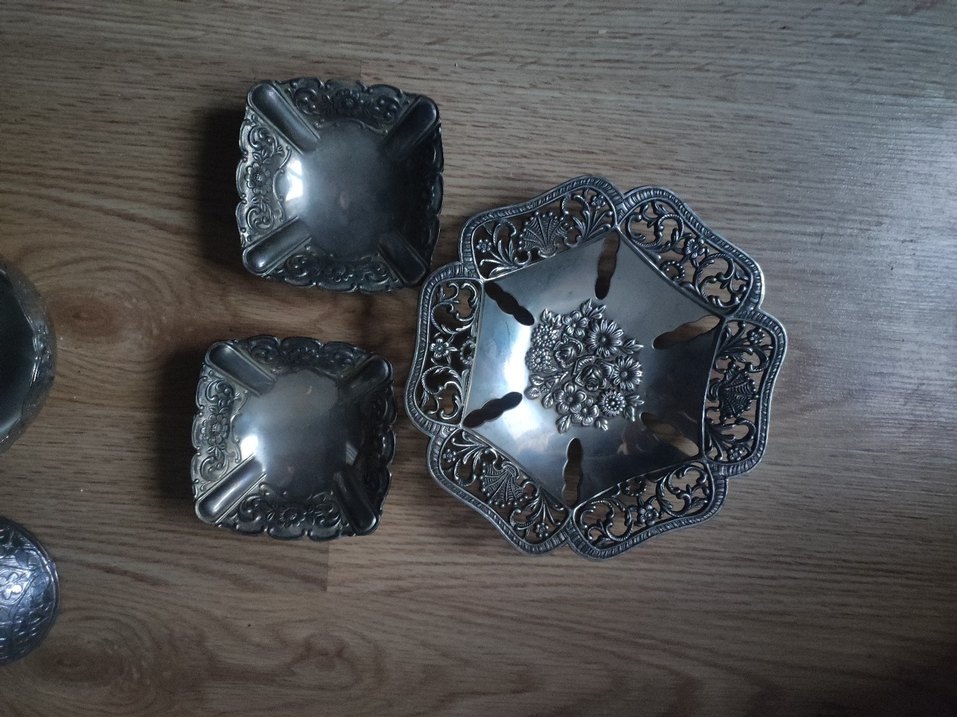 Nakışlı Vintage antika tabak kase - Görsel 2