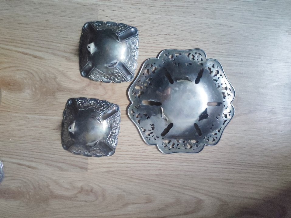 Nakışlı Vintage antika tabak kase - Görsel 4