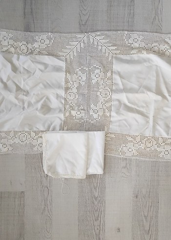 örgü dantel masa örtüsü - Görsel 2