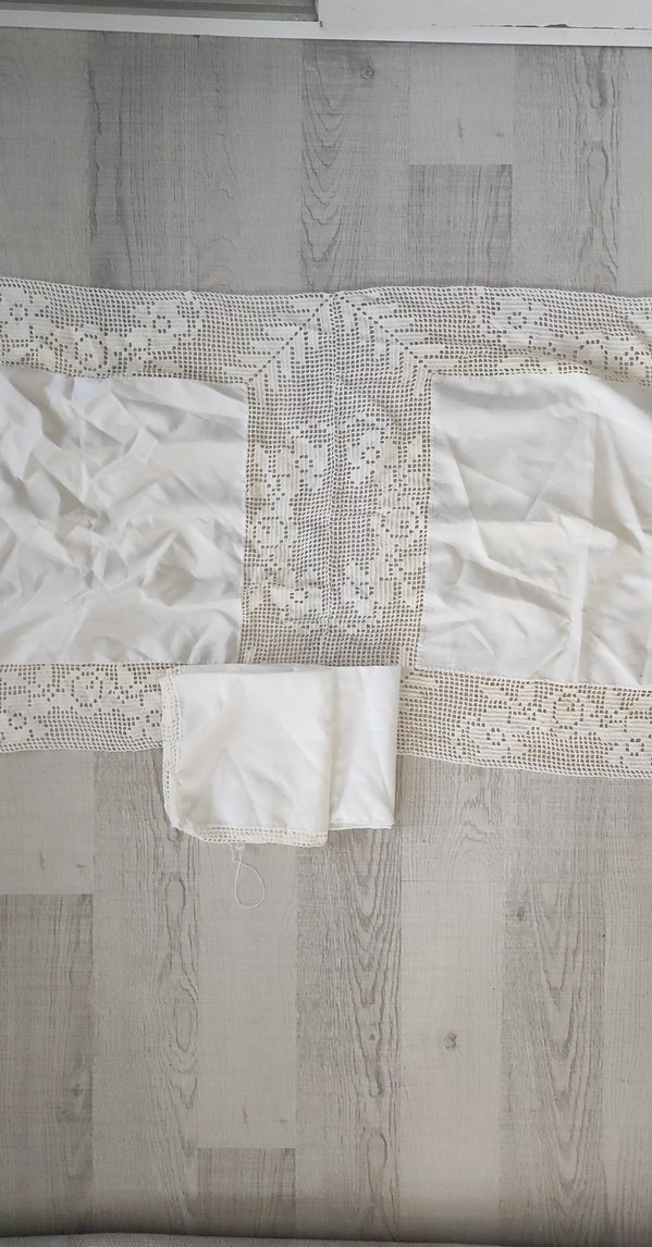 örgü dantel masa örtüsü - Görsel 2