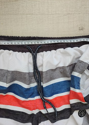 Renkli Çizgili Erkek Mini Şort - Görsel 5