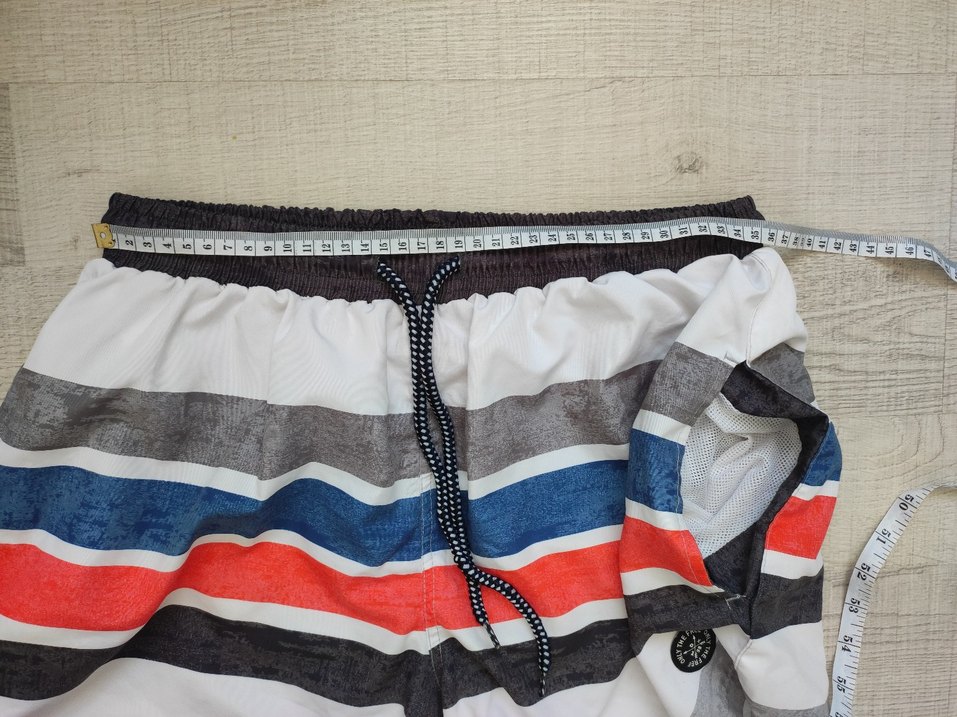 Renkli Çizgili Erkek Mini Şort - Görsel 5