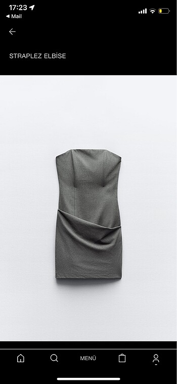 Zara straplez elbise