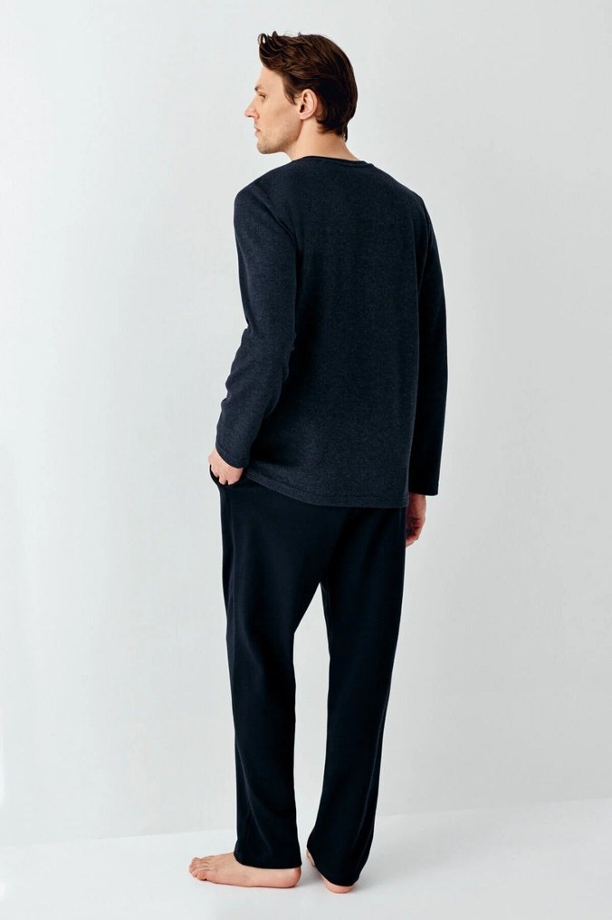 Uzun Kollu Erkek Pijama Takımı - Görsel 4