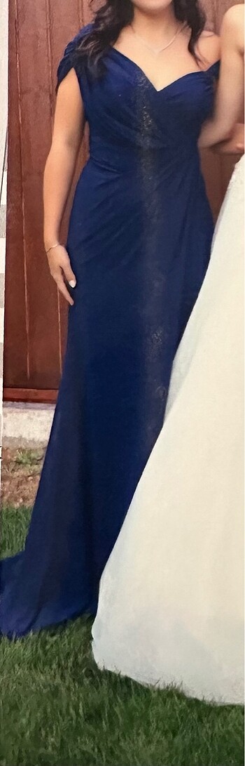 s Beden ILMIO ZARİF LACİVERT GECE ELBİSESİ ABİYE
