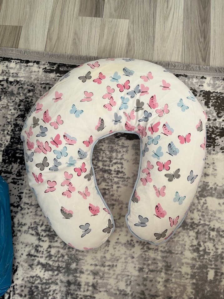 Pembe Baskılı Emzirme ve Hamile Yastığı - Görsel 2