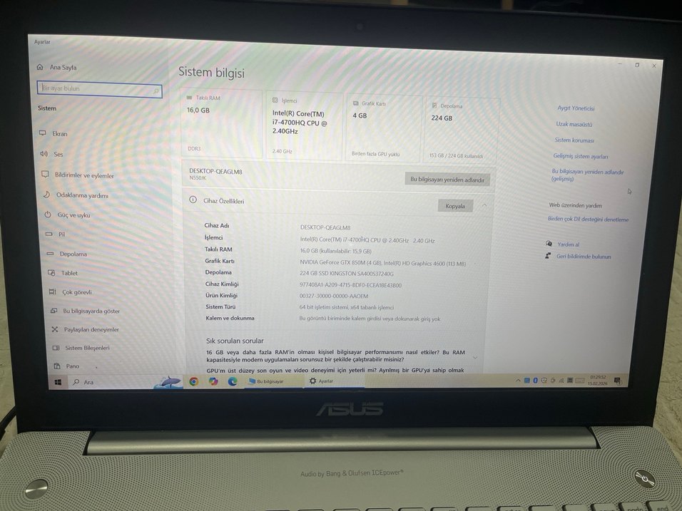 Asus i7 bilgisayar - Görsel 2