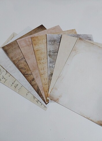 Scrapbook Kağıdı Vintage Bullet Journal Zarf Washi 