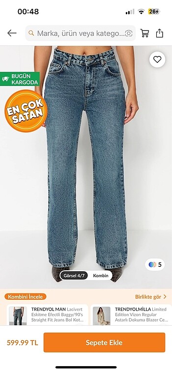 Trendyol & Milla Yüksek Bel Wide Leg Jean