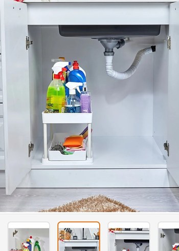 Beyaz Geniş Raf 40x24 cm - Görsel 3