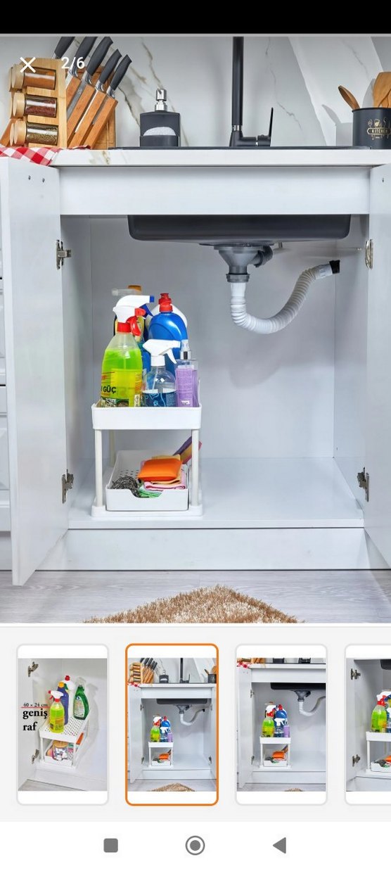 Beyaz Geniş Raf 40x24 cm - Görsel 3