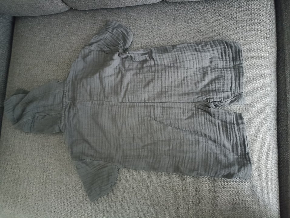 Gri Kısa Kollu Bebek Tulum - Görsel 3