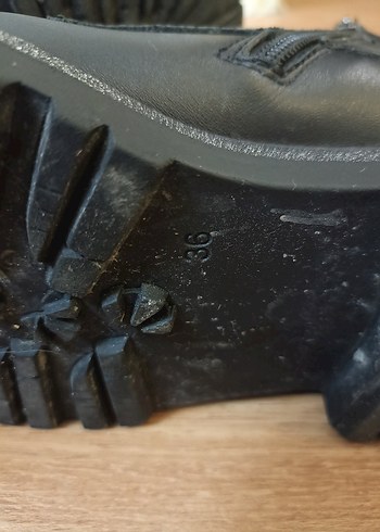 Siyah Deri Bağcıklı  Bot - Görsel 6