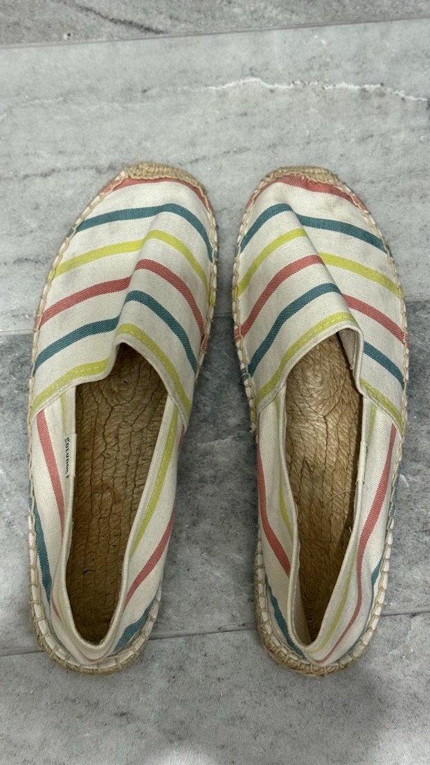 Soludos Çizgili Kadın Hasır Dolgu Topuklu Espadril - Görsel 2