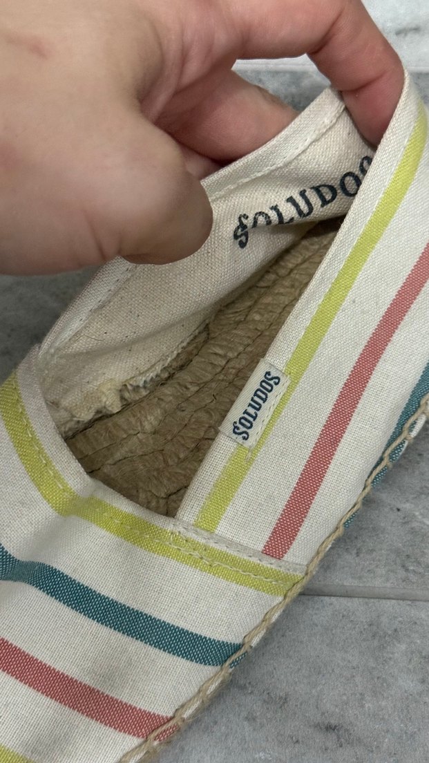 Soludos Çizgili Kadın Hasır Dolgu Topuklu Espadril - Görsel 3