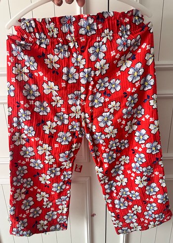 Kız Çocuk Kırmızı Çiçekli Pamuklu Elbise - Görsel 4