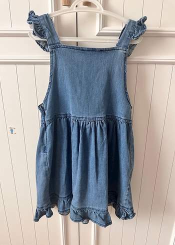 Kız Çocuk Fırfırlı Kot Elbise - Görsel 3