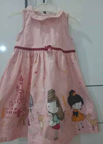 Kız Çocuk Pembe Fırfırlı Elbise