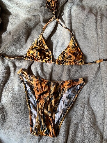 Leopar bikini takımı