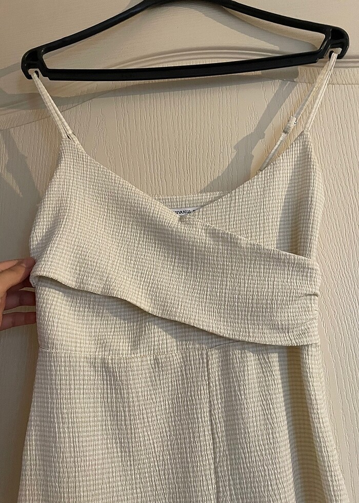 Krem casual/şık tulum - Görsel 2