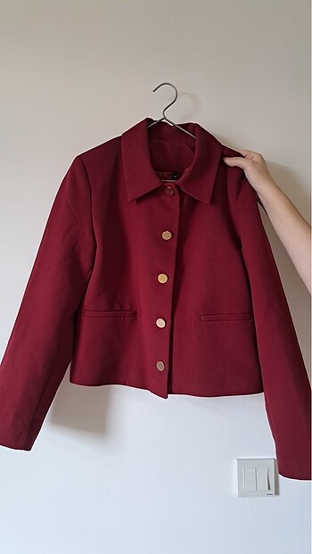 Trendyolmilla Bordo Düğme Detaylı Blazer