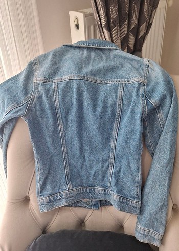 Düğmeli Kadın Mavi Denim Ceket orijinal - Görsel 6