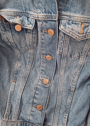 Düğmeli Kadın Mavi Denim Ceket orijinal - Görsel 8