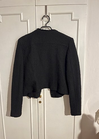 m Beden Mango Siyah Tüvit Ceket/Blazer