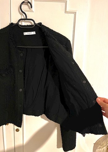 m Beden siyah Renk Mango Siyah Tüvit Ceket/Blazer