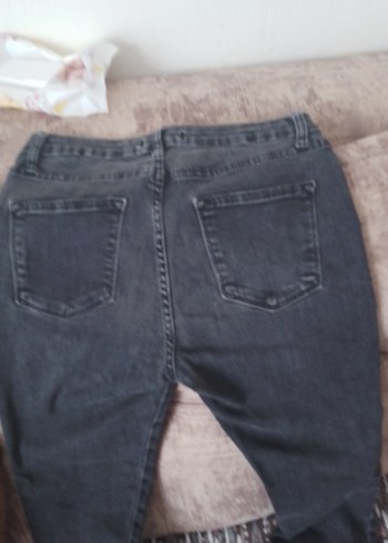 30 Beden gri Renk Gri Kadın Denim Pantolon