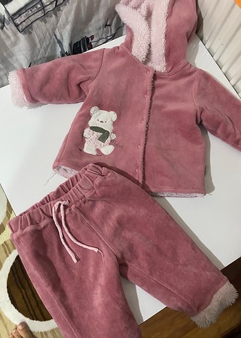 Pembe Kürklü Bebek Kız Takımı