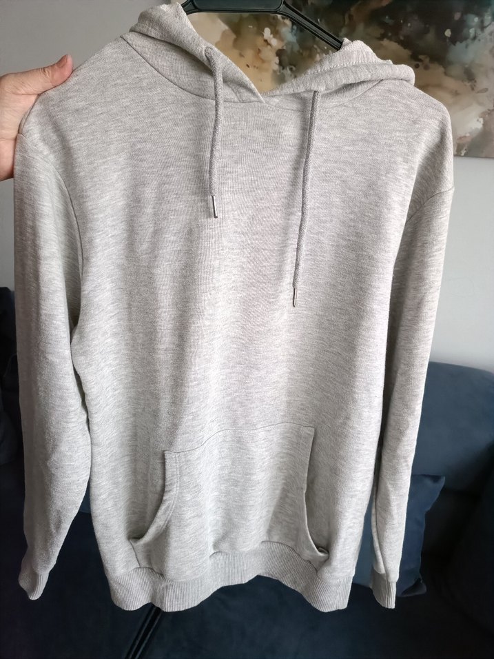 Gri Kapüşonlu Rahat Kesim Sweatshirt - Görsel 2