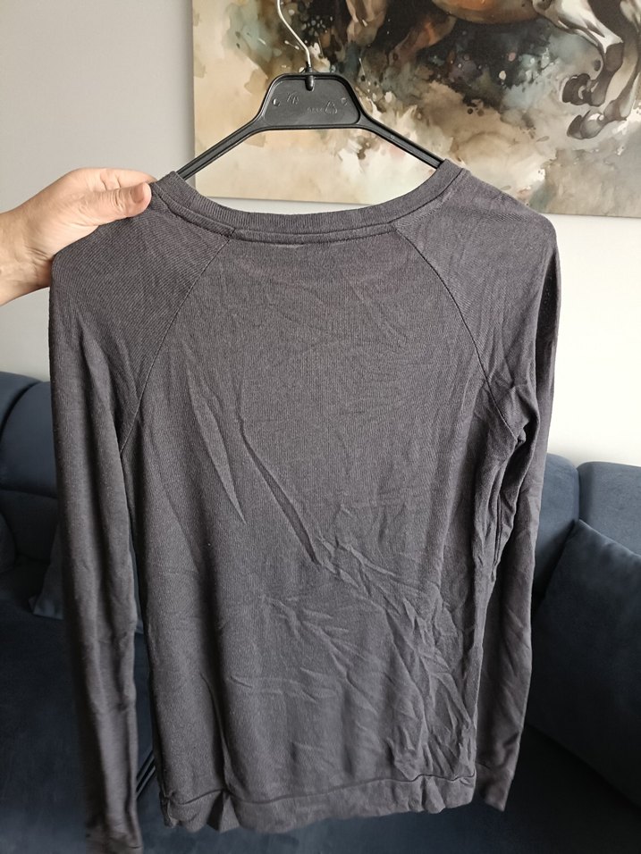 Gri Uzun Kollu Kadın Triko Kazak - Görsel 2