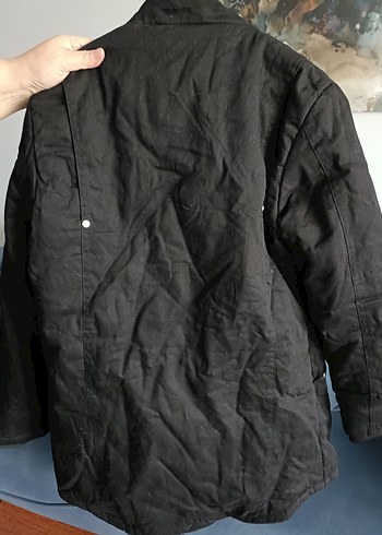 Düğmeli Siyah  Ceket Mont - Görsel 5