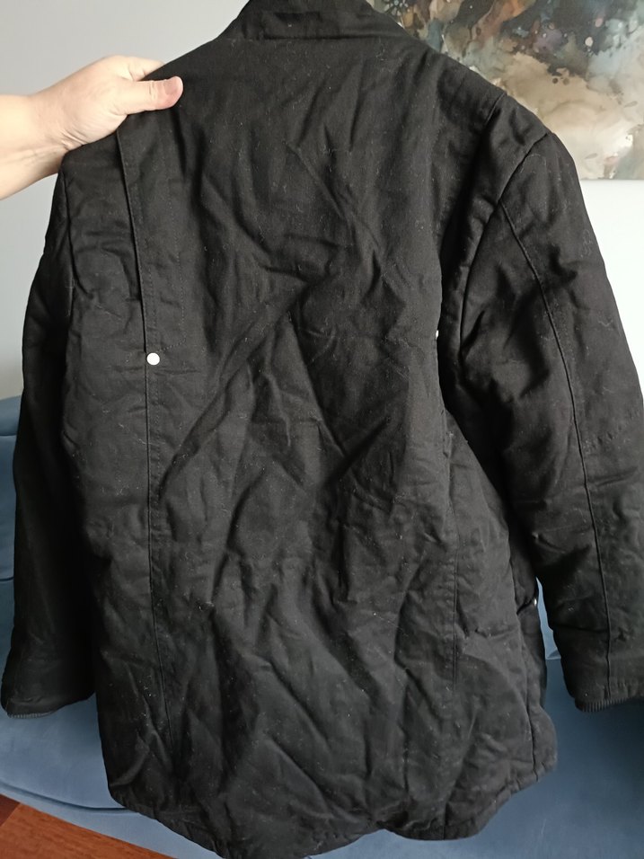 Düğmeli Siyah  Ceket Mont - Görsel 5