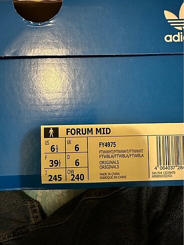 39,5 Beden Adidas Forum Mid