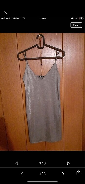 zara parlak mini elbise